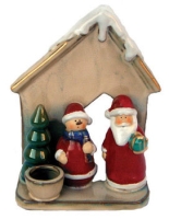 Декоративный подсвечник "Санта Клаусы" 11676 артикул 2025e.