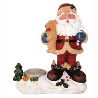 Новогодний декоративный подсвечник "Санта" 15566 артикул 2064e.